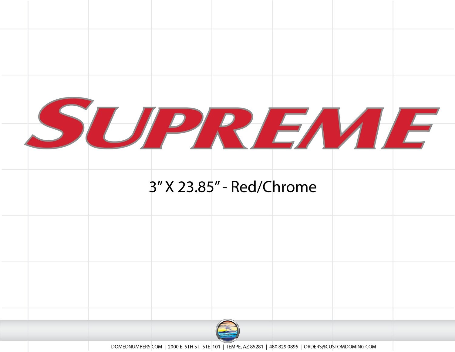 Supreme Domed Decal, 2009-14