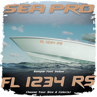 Sea Pro Registration (2 included), Choose Your Own Colors
