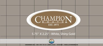 Champion Custom Seat Decal (4 included)