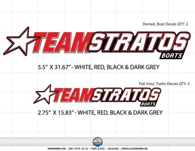 Team Stratos Domed Decals