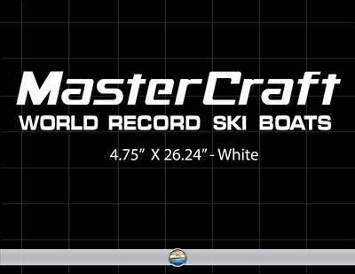 MasterCraft World Record Ski Boats Transom Decal