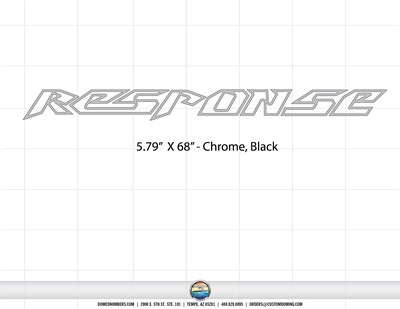 Malibu Response Silver Edition Chrome Outline Decal Set