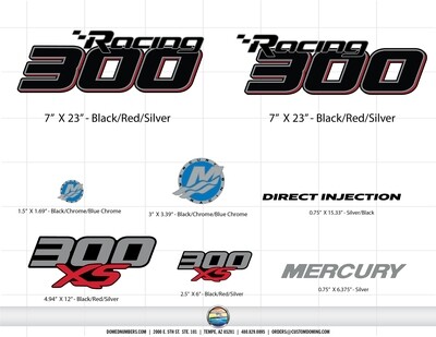Mercury Racing 300 XS decals