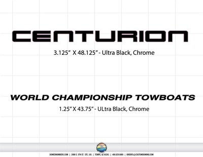 Centurion World Championship Towboat Transom Decal
