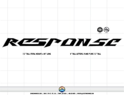 2008-11 Malibu Response Domed Decal Set, Choose Your Colors