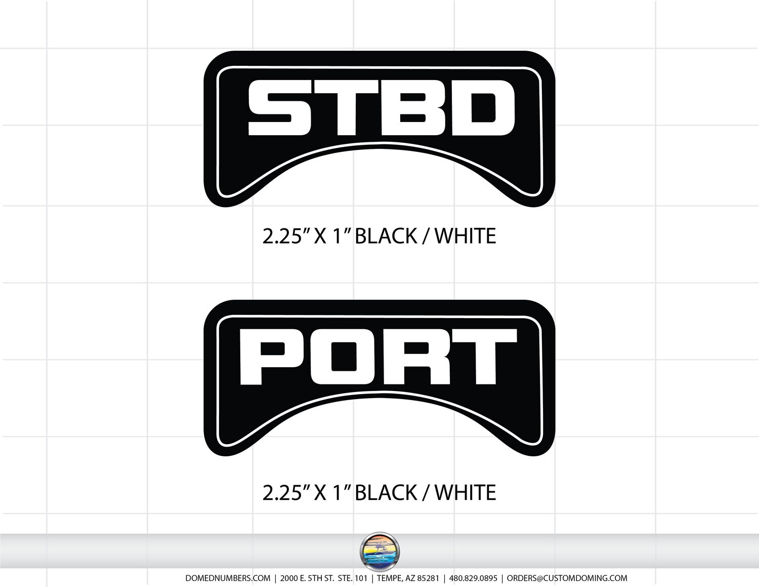 Stratos PORT STBD domed decals