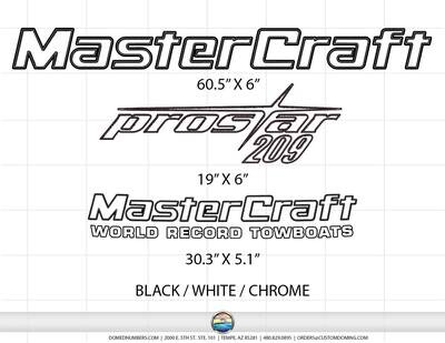 2001- 07 MASTERCRAFT PROSTAR DECAL PACKAGE, Choose your model