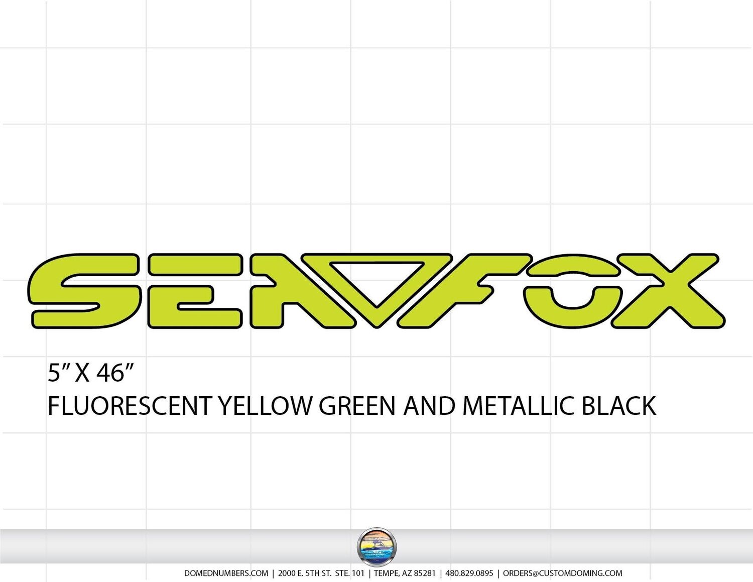 Sea Fox Domed Boat Decal Set