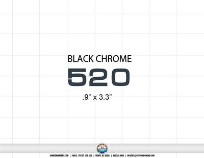 ranger z520 numbers only black chrome (2 included)