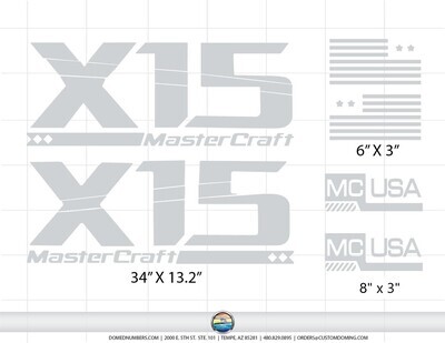 MasterCraft X15 Domed Decals (2 included)