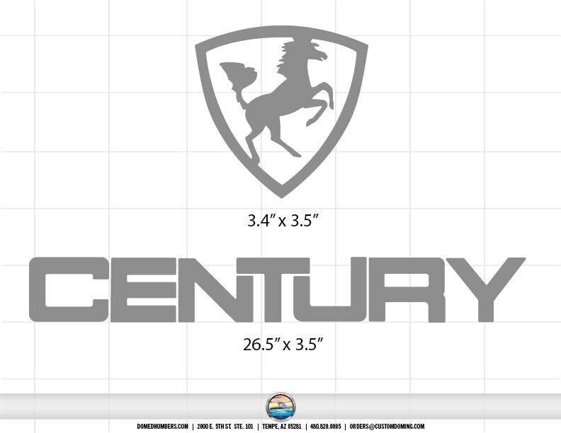 Century Boat Decal Set