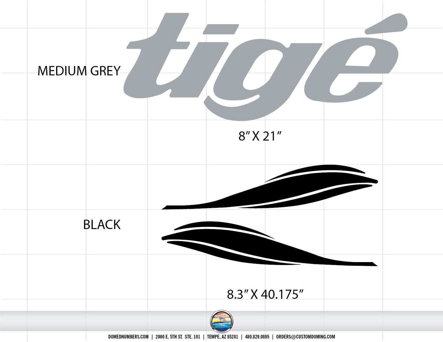 Tige Wave 2000 Domed Decal Set