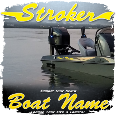 Domed Boat Name in the Stroker Font