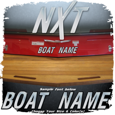 Domed Boat Name in the MasterCraft NXT 2020-25 font