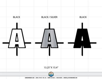 Axis Letter A Replacement Domed Decal, 2012-14