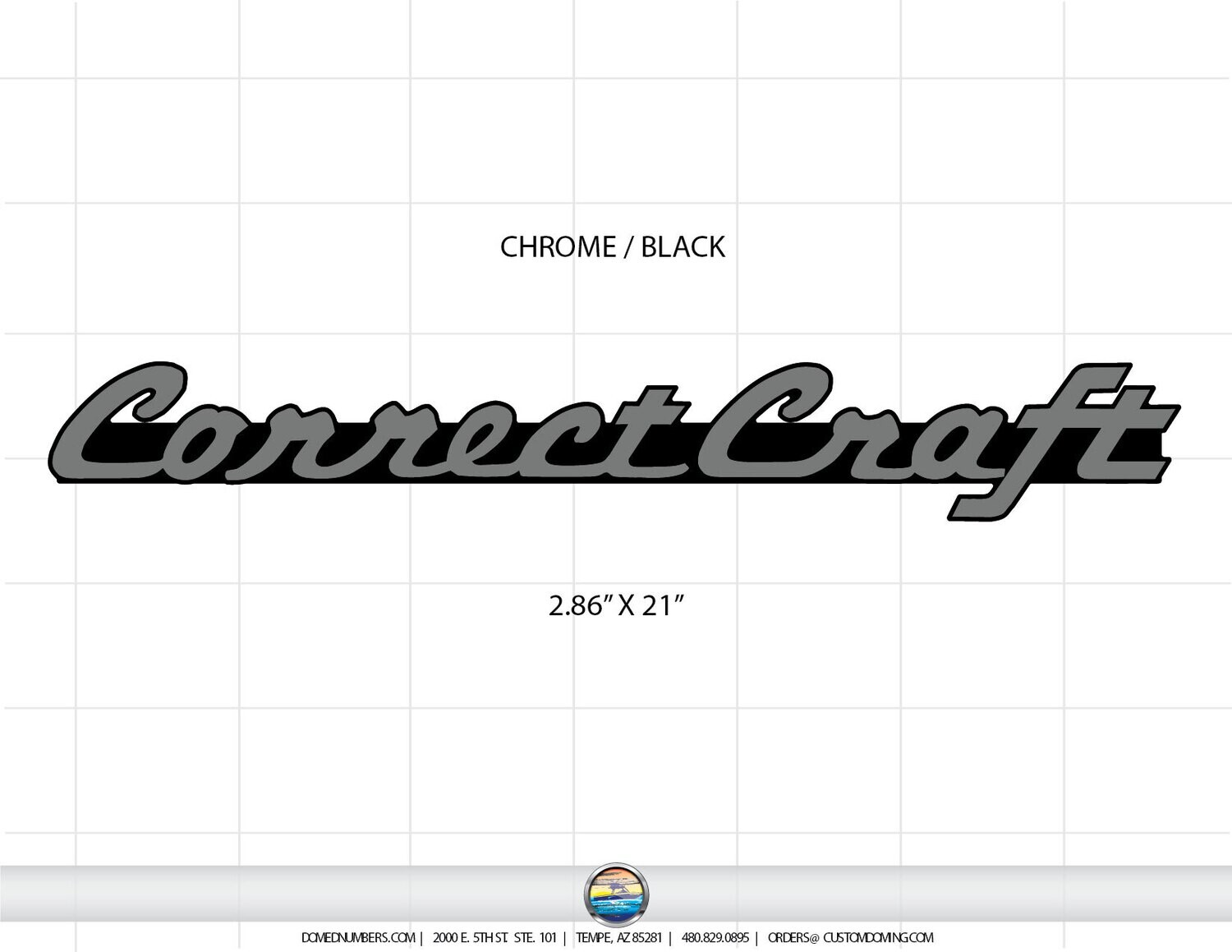 Correct Craft Nameplate Domed Decal