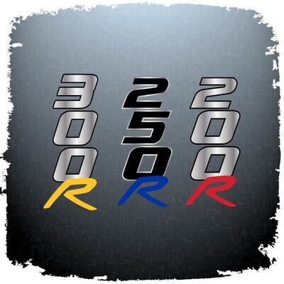 Domed Rear Mercury HP Decal v2, Choose Your Number and Colors!