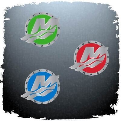 Mercury Racing Engine Domed Decal, Choose Your Size and Color