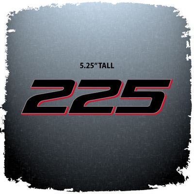 Domed Mercury Small HP Decal v4, Choose Your Number and Colors!