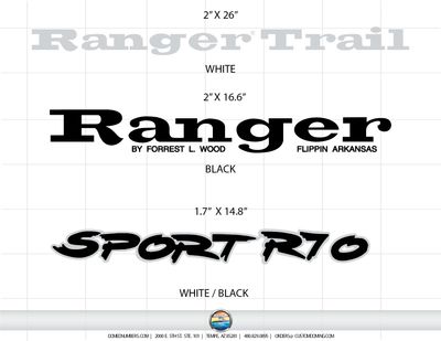 1995 Ranger Sport R70 Decal Package