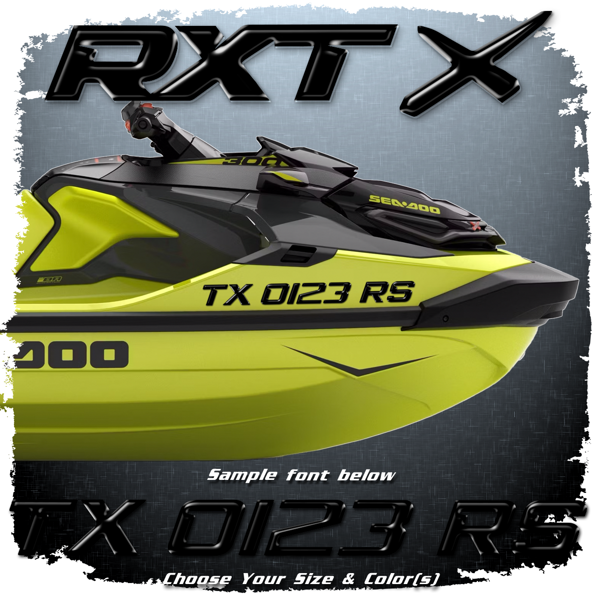 Sea Doo RXTx Domed Registration