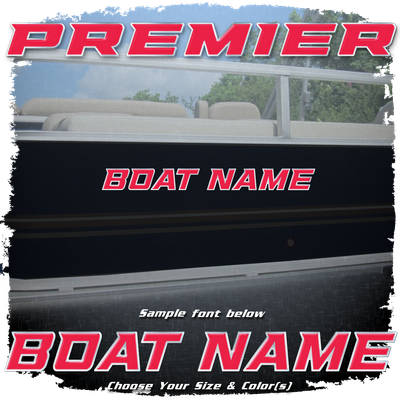 Domed Boat Name in the Premier Font v2