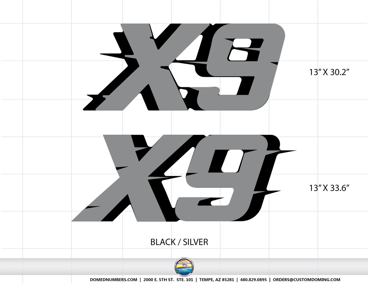 MasterCraft X9 Domed Decal Set