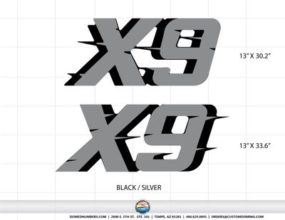 MasterCraft X9 Domed Decal Set