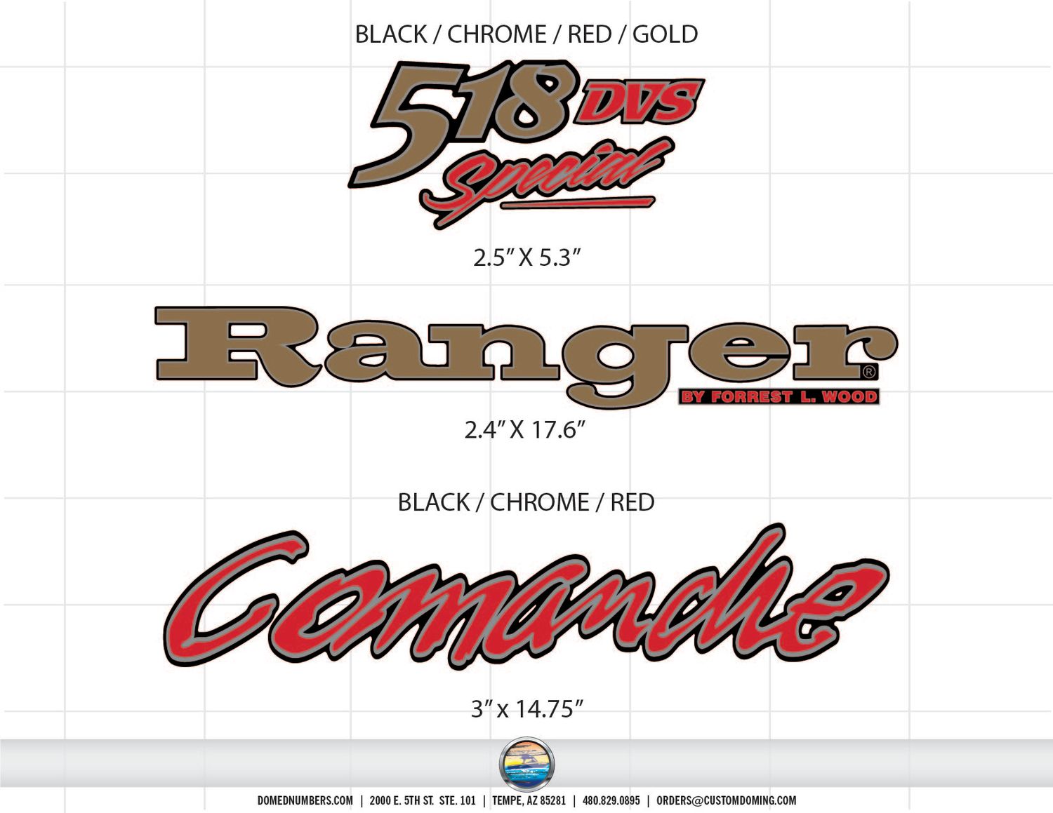 Ranger 518 DVS Special Decal Set