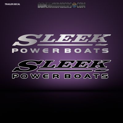 Sleekcraft Sleek Powerboats Domed Trailer Decal