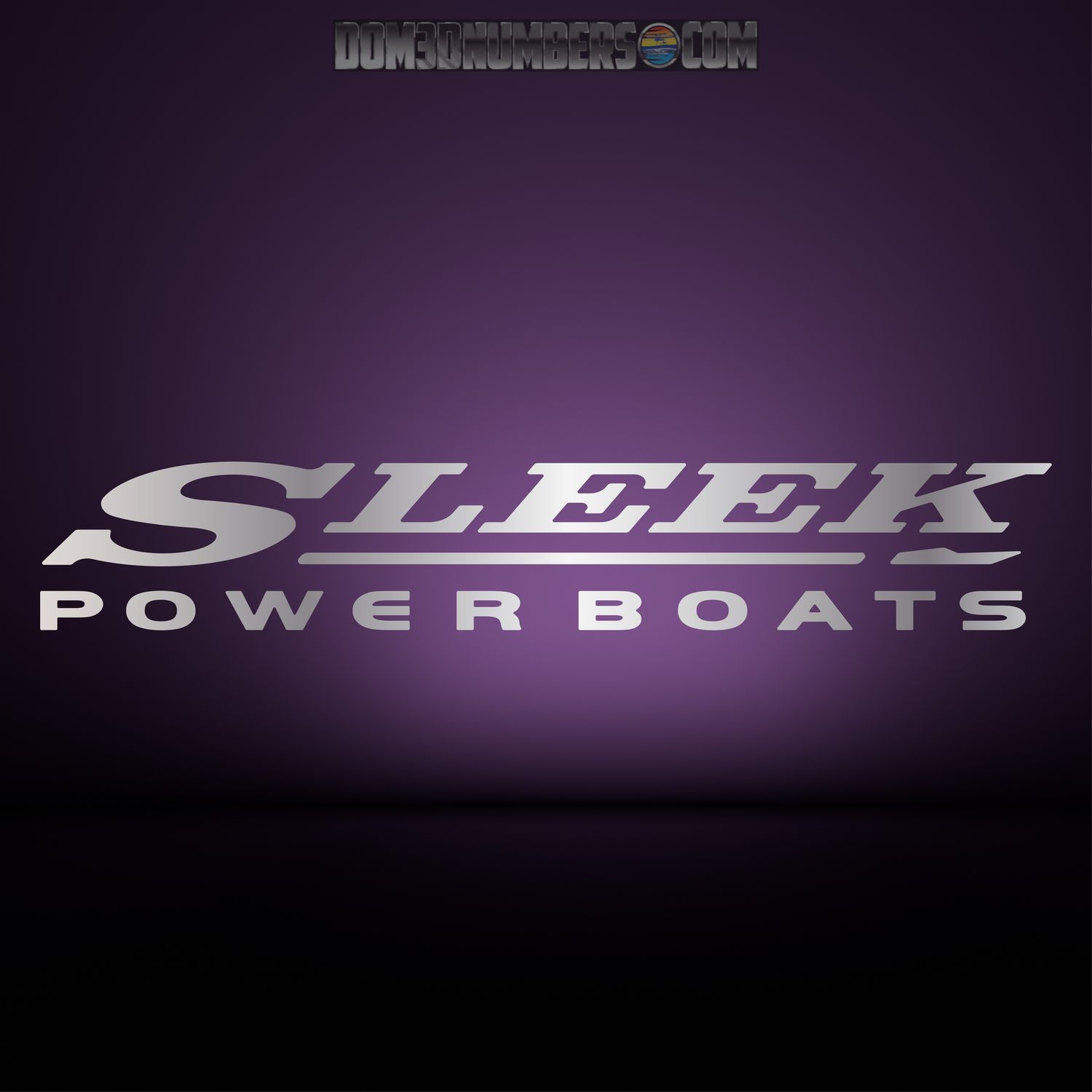 Sleekcraft Sleek Powerboats Domed Boat Decal