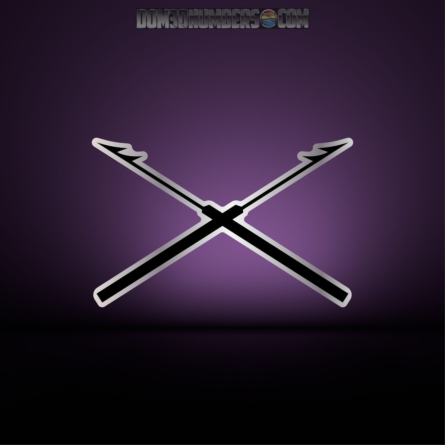 Boston Whaler Crossed Spears Domed Decal