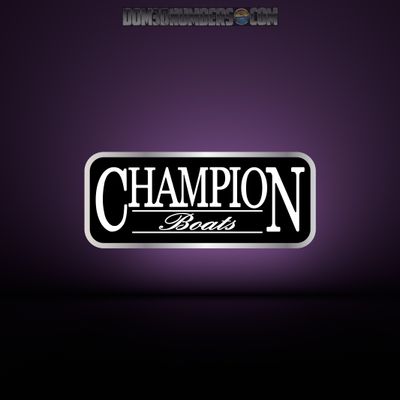 Champion Boats Glove Box domed decal