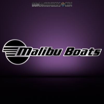 Domed Malibu Boats Window Decal, Choose Your Size &amp; Color(s)