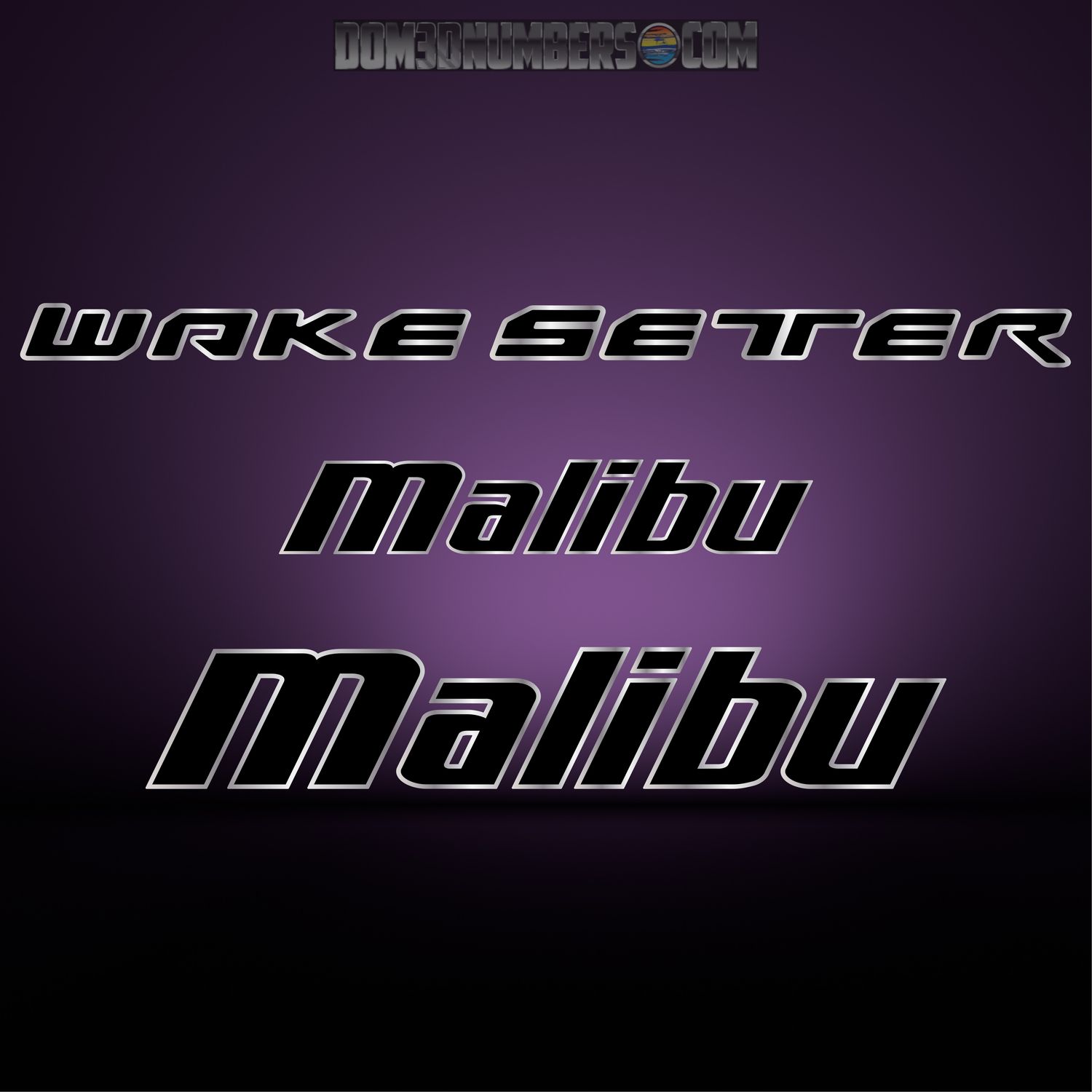 2015-16 Malibu Wakesetter Domed Decal Package