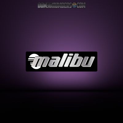 1998 Malibu Rub Rail Domed Boat Decal