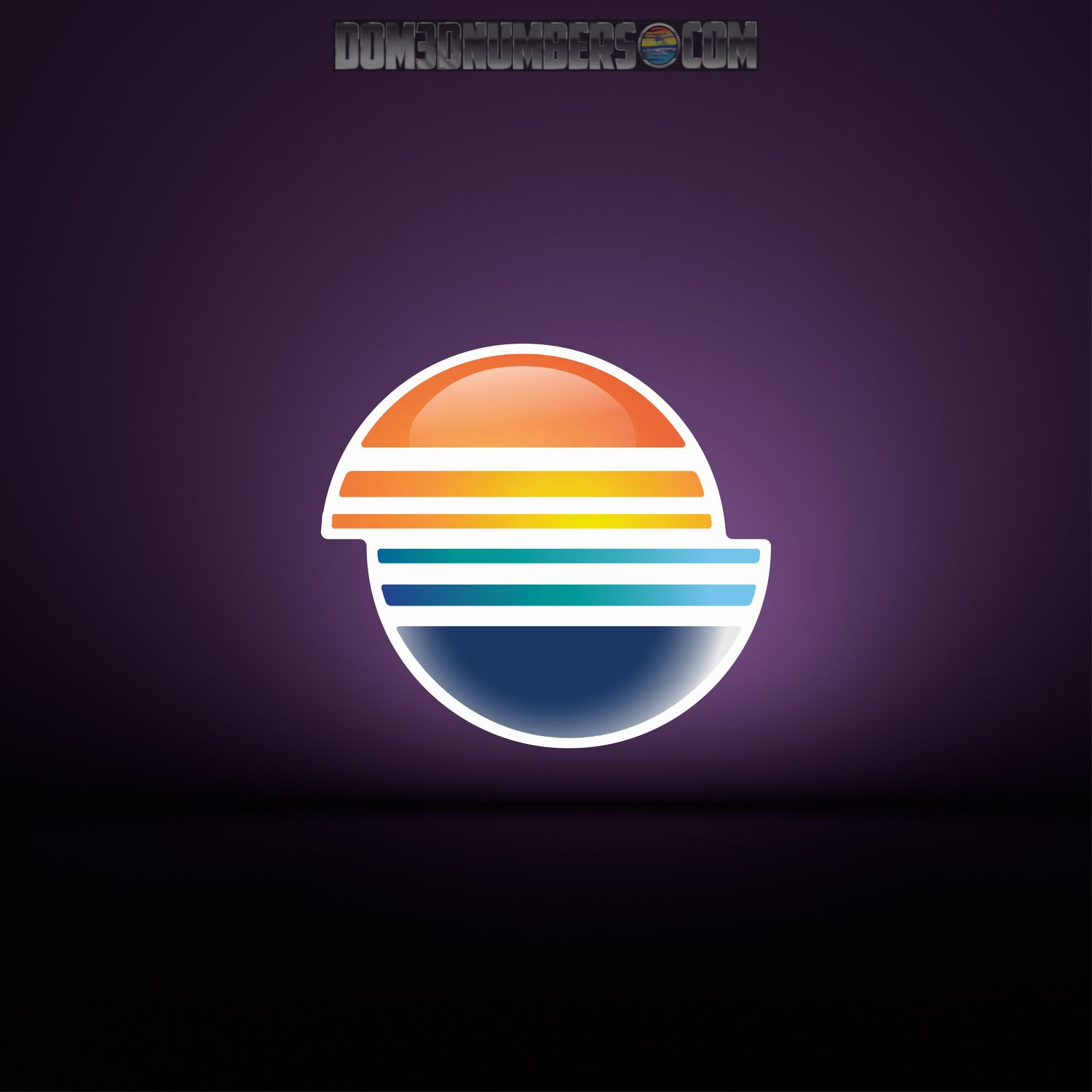 Domed Malibu Full Color Icon, Choose your size