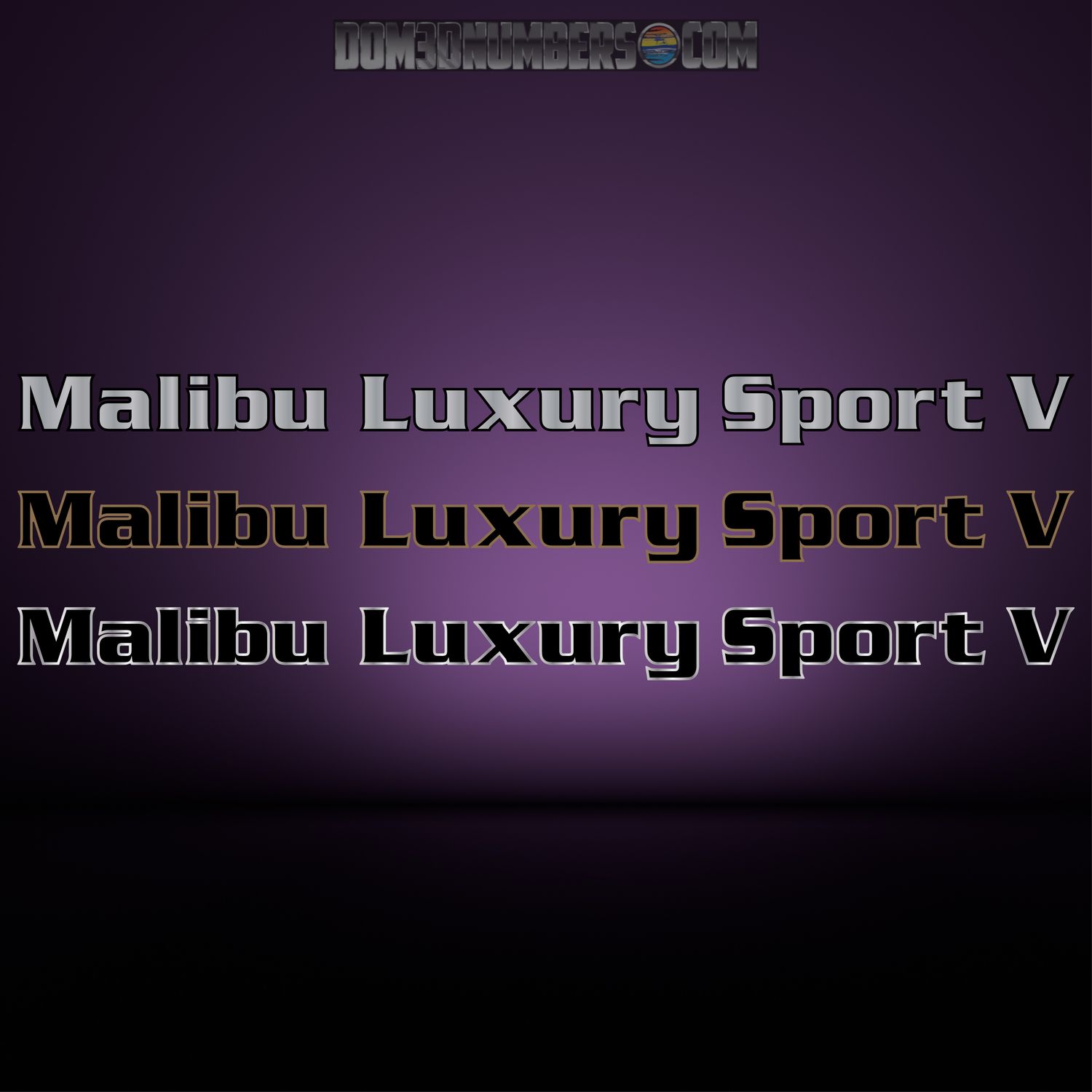 Malibu Luxury Sport V Decal, Choose Your Color