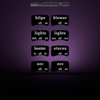 Malibu Boats Domed Accessory Switch Decals