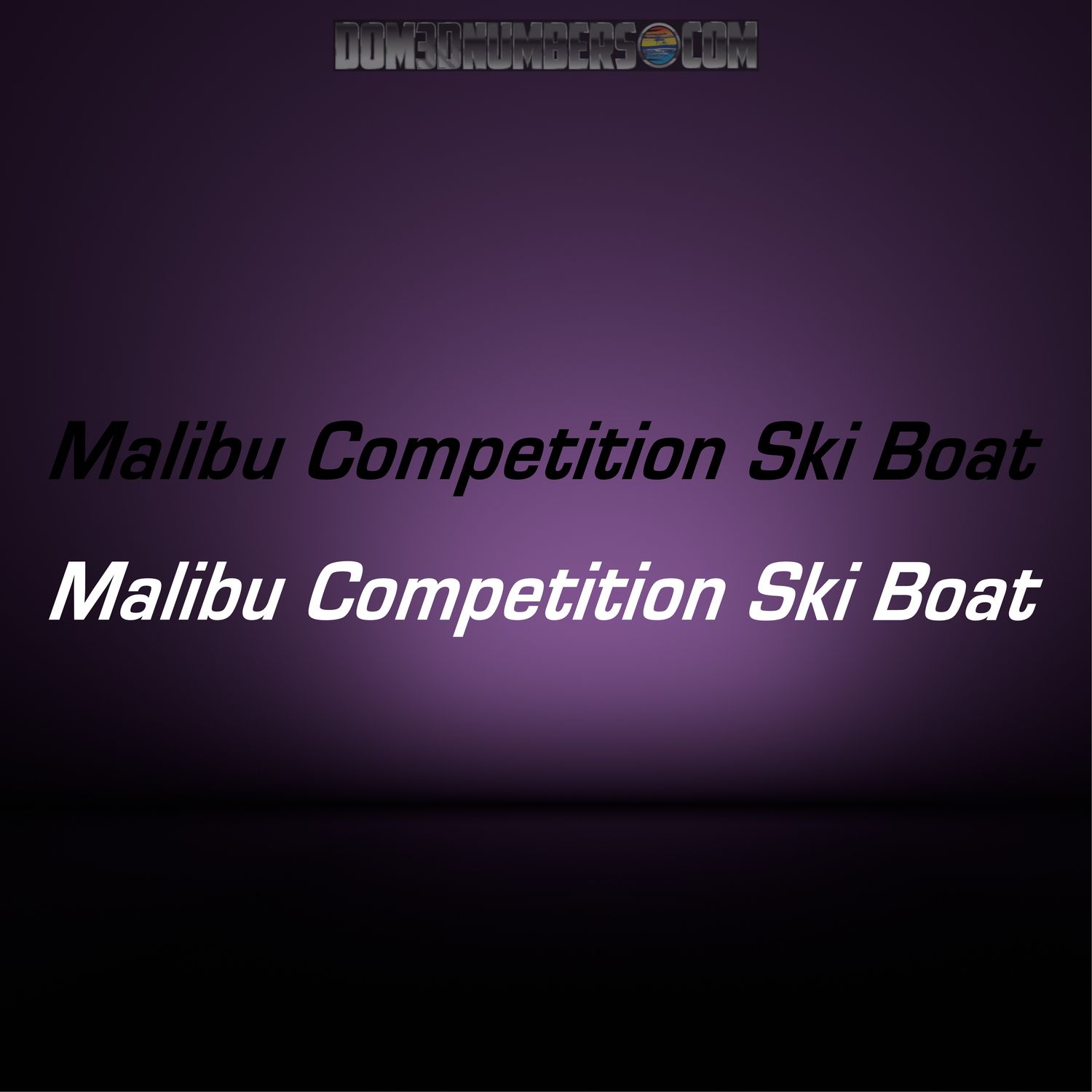 1993-1994 Malibu Competition Ski Boat Domed Boat Decal