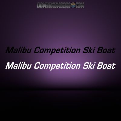 1993-1994 Malibu Competition Ski Boat Domed Boat Decal