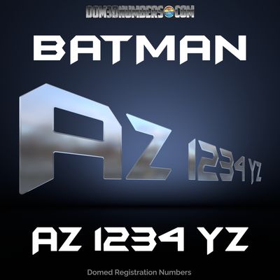 Domed Registration in the Batman font