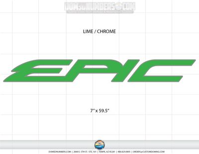 Custom Domed EPIC Decal Set