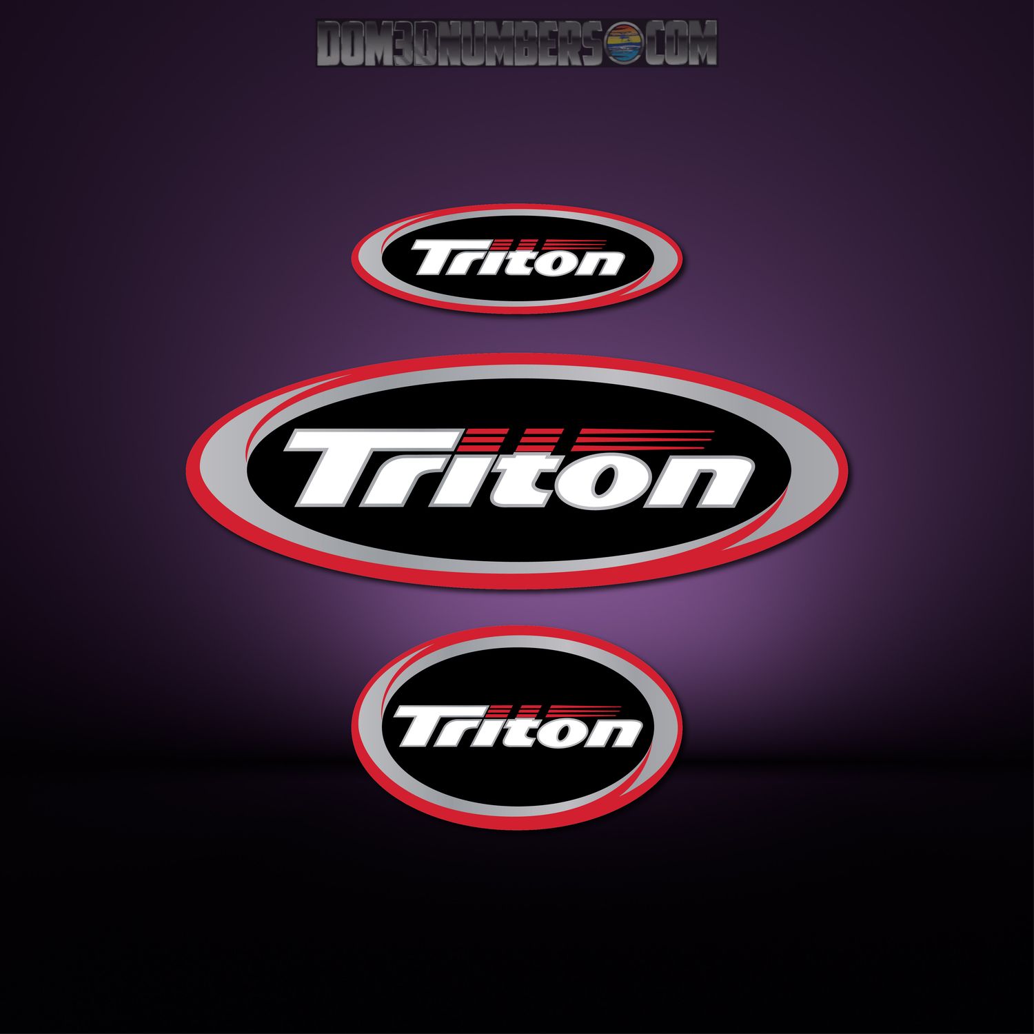 Triton Boats Domed Seat Decal v2