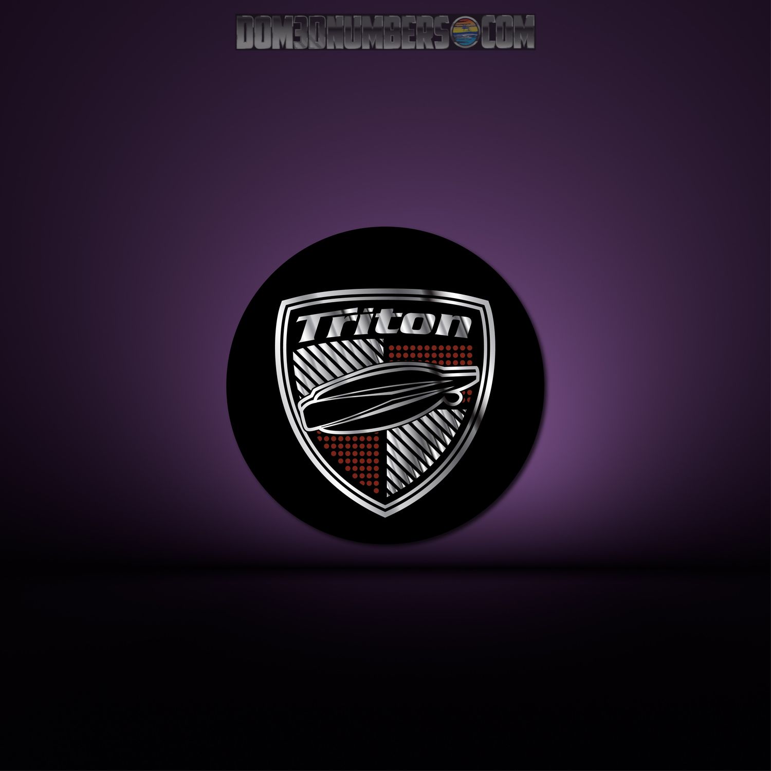 Triton Boats Shield Domed Wheel Decal v2