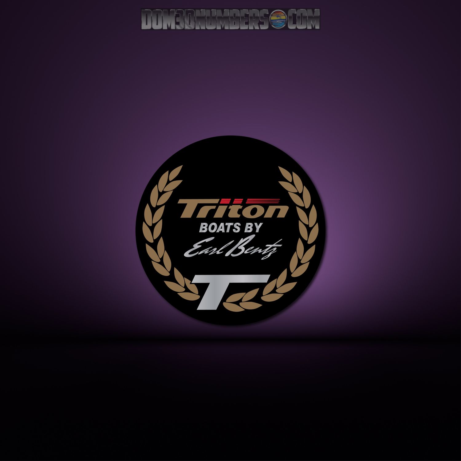 Triton Boats Domed Wheel Decal v1