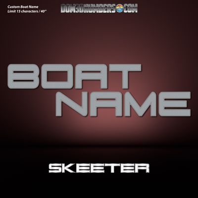 Domed Skeeter Factory Pattern Boat Name