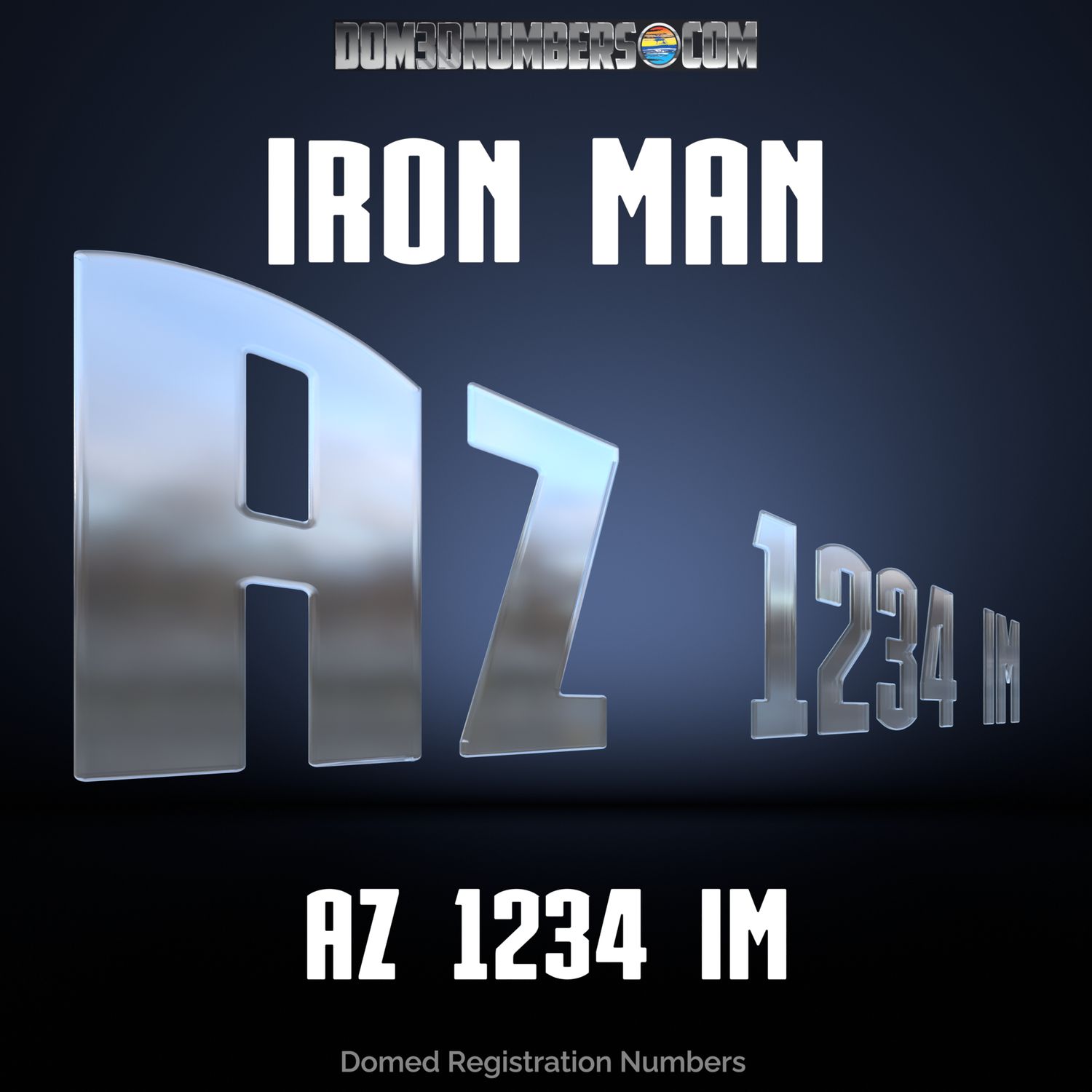 Domed Registration in the Ironman Font