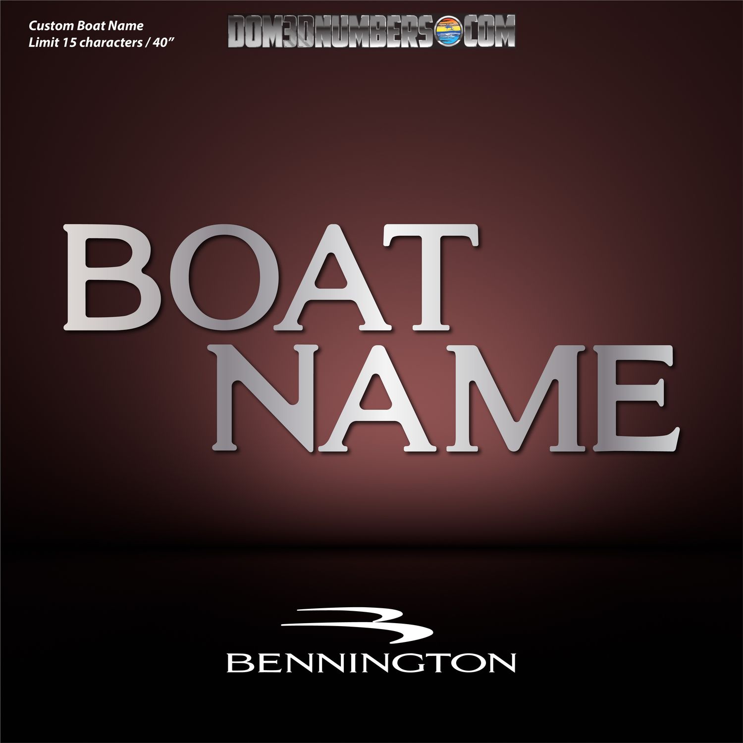 Domed Boat Name in the Bennington Font, logo v1