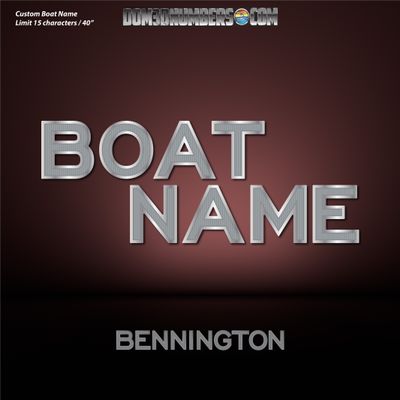 Domed Boat Name in the Bennington Font, logo v2